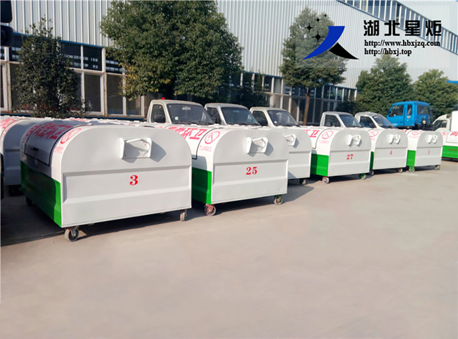3~4立方勾臂垃圾箱上圆下方规格式样大全 